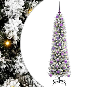Albero di Natale Artificiale-Albero Natalizio con 150 LED Bianco 150 cm 158249