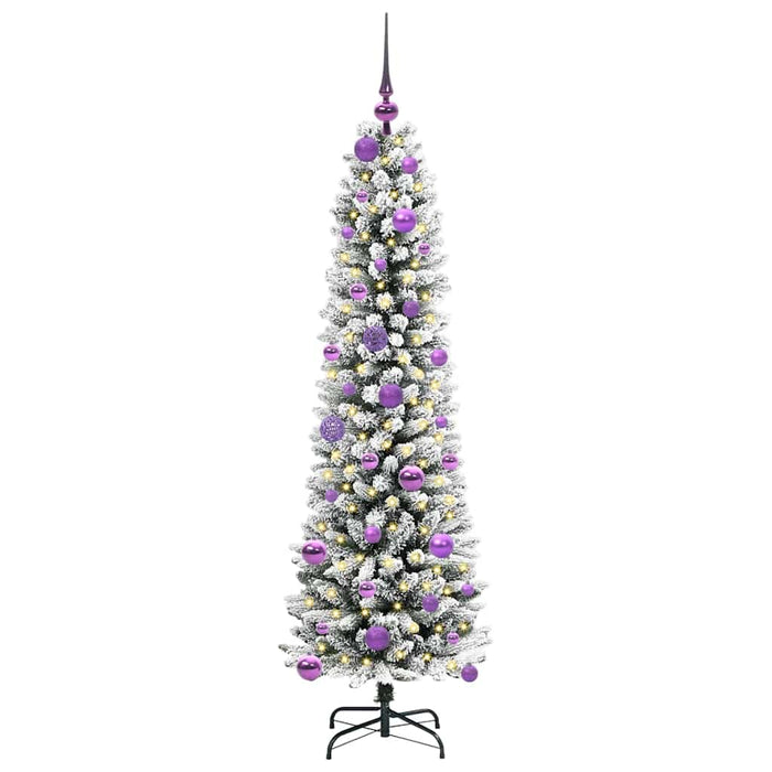 Albero di Natale artificiale con 150 LED Verde e bianco 150 cm 3396099