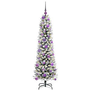 Albero di Natale Artificiale-Albero Natalizio con 150 LED Bianco 150 cm 158249