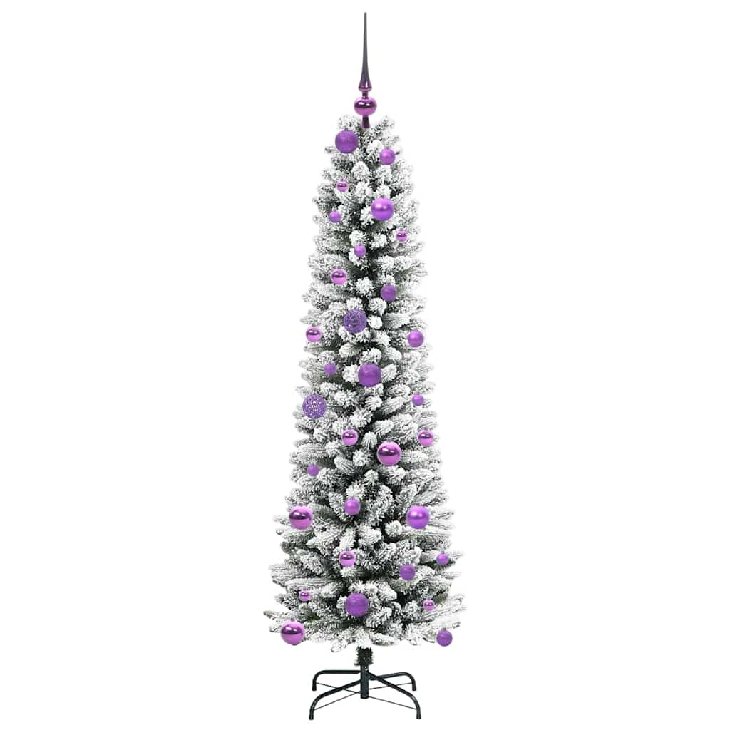 Albero di Natale artificiale con 150 LED Verde e bianco 150 cm 3396099