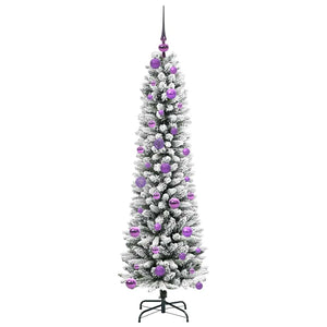 Albero di Natale artificiale con 150 LED Verde e bianco 150 cm 3396099