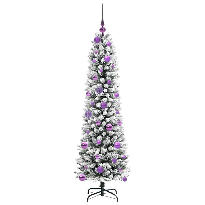 Albero di Natale artificiale con 150 LED Verde e bianco 150 cm 3396099