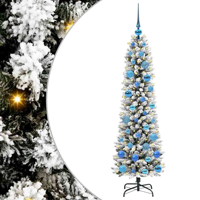 Albero di Natale Artificiale-Albero Natalizio con 150 LED Bianco 150 cm 669267
