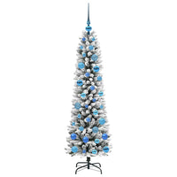 Albero di Natale artificiale con 150 LED Verde e bianco 150 cm 3396100