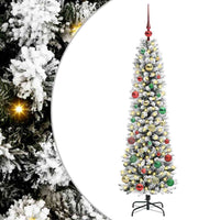 Albero di Natale artificiale con 150 LED Verde e bianco 150 cm 3396101
