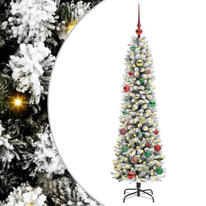 Albero di Natale Artificiale-Albero Natalizio con 150 LED Bianco 150 cm 830684