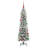 Albero di Natale artificiale con 150 LED Verde e bianco 150 cm 3396101