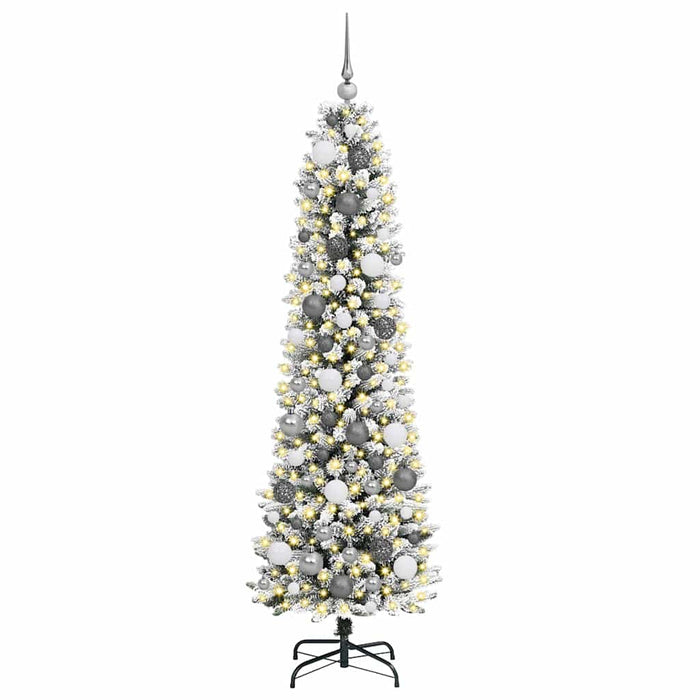 vidaXL Albero di Natale snodato Bianco 180 cm PVC