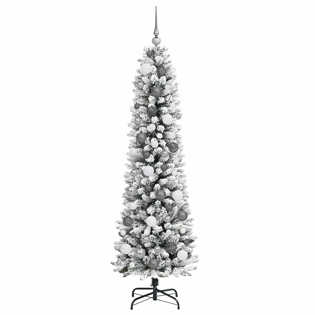 vidaXL Albero di Natale snodato Bianco 180 cm PVC