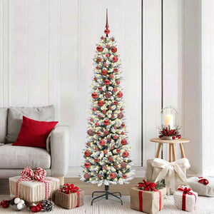 AlberodiNataleartificiale with LEDs Bianco 180cm PVC 3396105