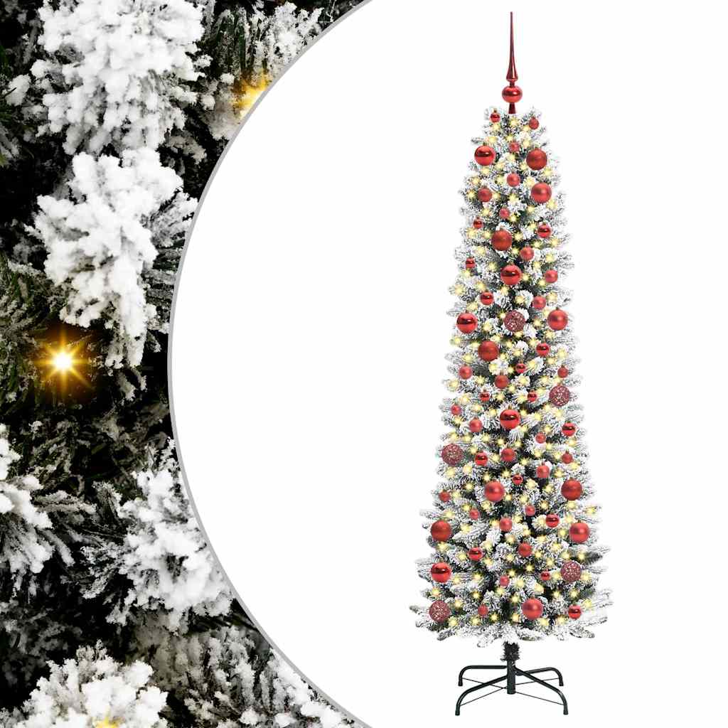 AlberodiNataleartificiale with LEDs Bianco 180cm PVC 3396105