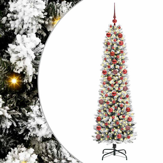AlberodiNataleartificiale with LEDs Bianco 180cm PVC 3396105