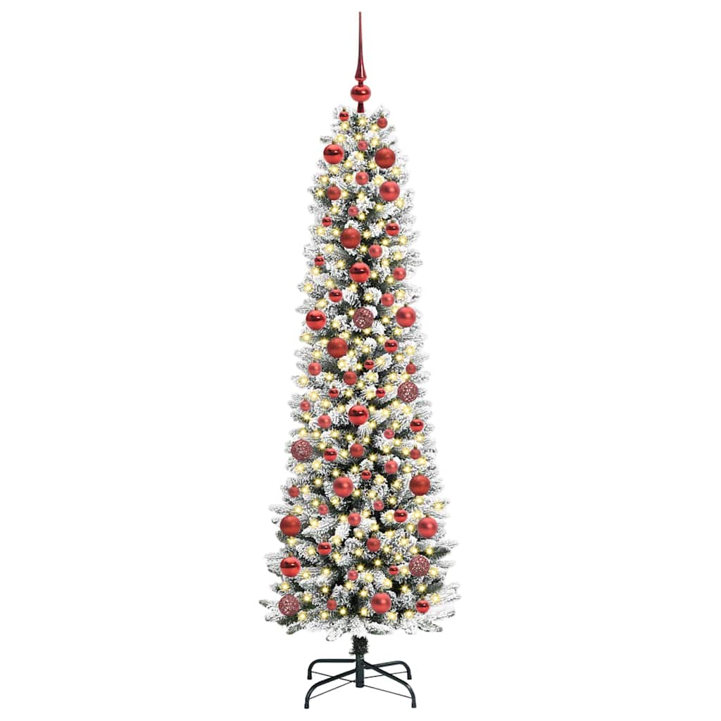 AlberodiNataleartificiale with LEDs Bianco 180cm PVC 3396105