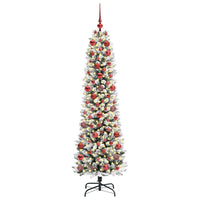 AlberodiNataleartificiale with LEDs Bianco 180cm PVC 3396105