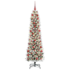 AlberodiNataleartificiale with LEDs Bianco 180cm PVC 3396105