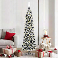 Albero di Natale artificiale con 300 LED Verde e bianco 180 cm 3396106