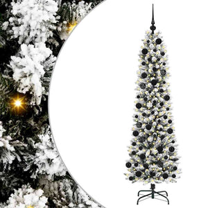 Albero di Natale artificiale con 300 LED Verde e bianco 180 cm 3396106