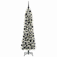 Albero di Natale artificiale con 300 LED Verde e bianco 180 cm 3396106