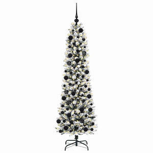 Albero di Natale artificiale con 300 LED Verde e bianco 180 cm 3396106