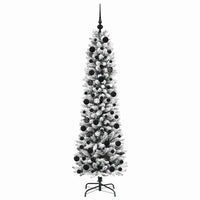 Albero di Natale artificiale con 300 LED Verde e bianco 180 cm 3396106