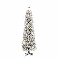 Albero di Natale artificiale con 300 LED Verde e bianco 180 cm 3396107