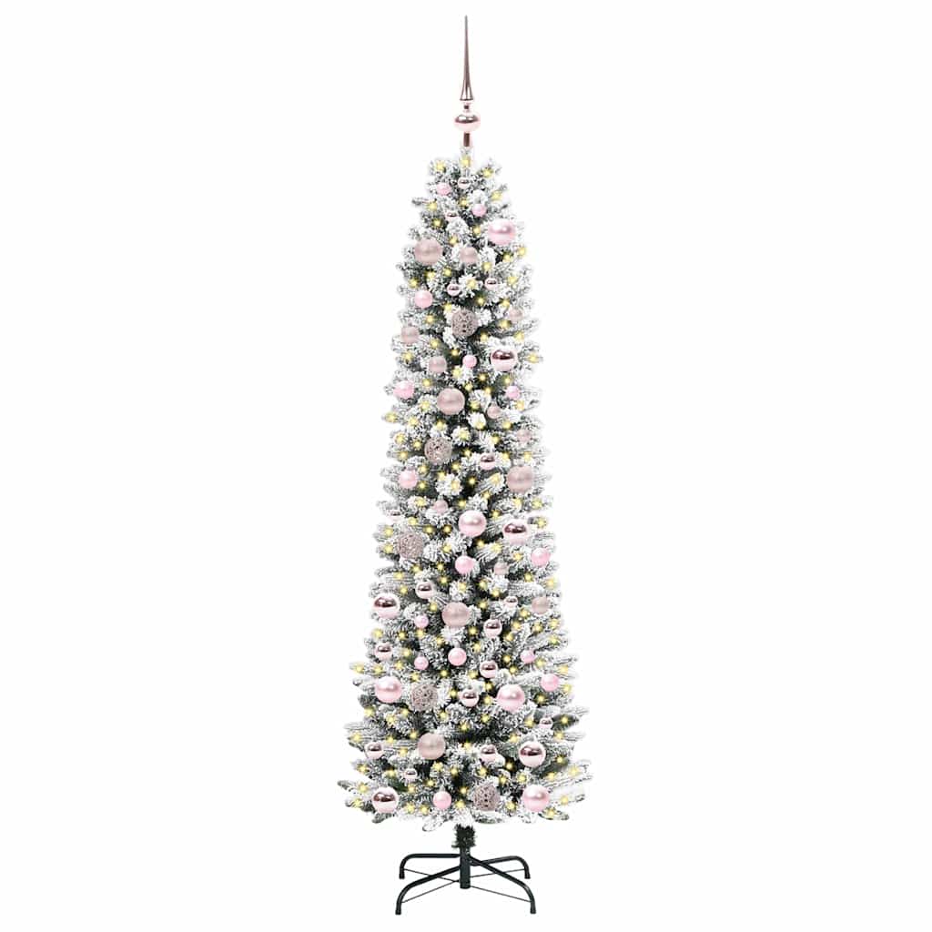 Albero di Natale Artificiale-Albero Natalizio con 300 LED Bianco 180 cm 875678