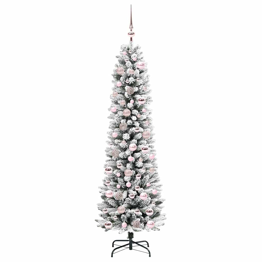 Albero di Natale artificiale con 300 LED Verde e bianco 180 cm 3396107