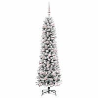 Albero di Natale artificiale con 300 LED Verde e bianco 180 cm 3396107
