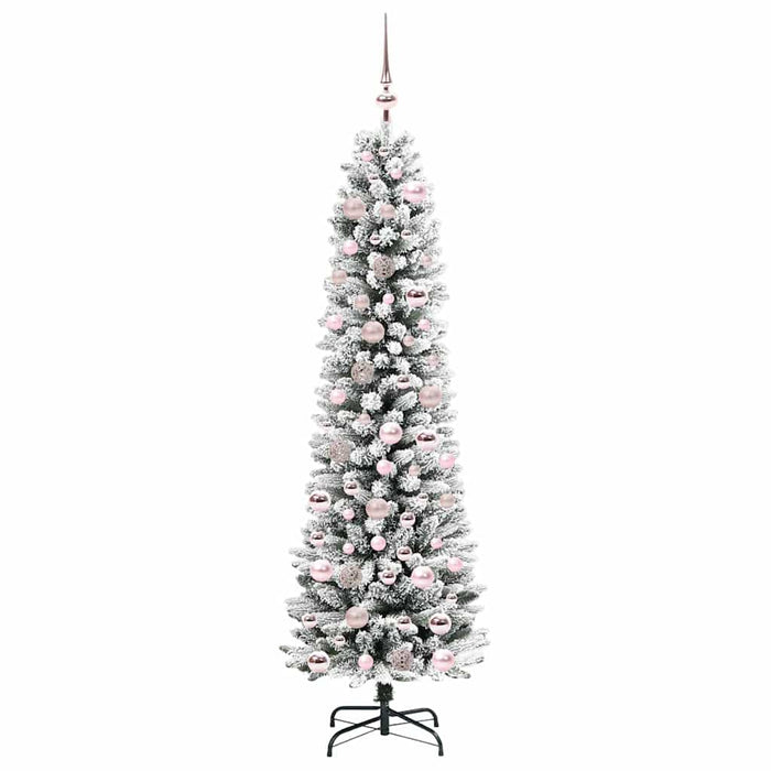 Albero di Natale artificiale con 300 LED Verde e bianco 180 cm 3396107