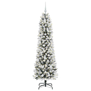 Albero di Natale artificiale con 300 LED Verde e bianco 180 cm 3396108
