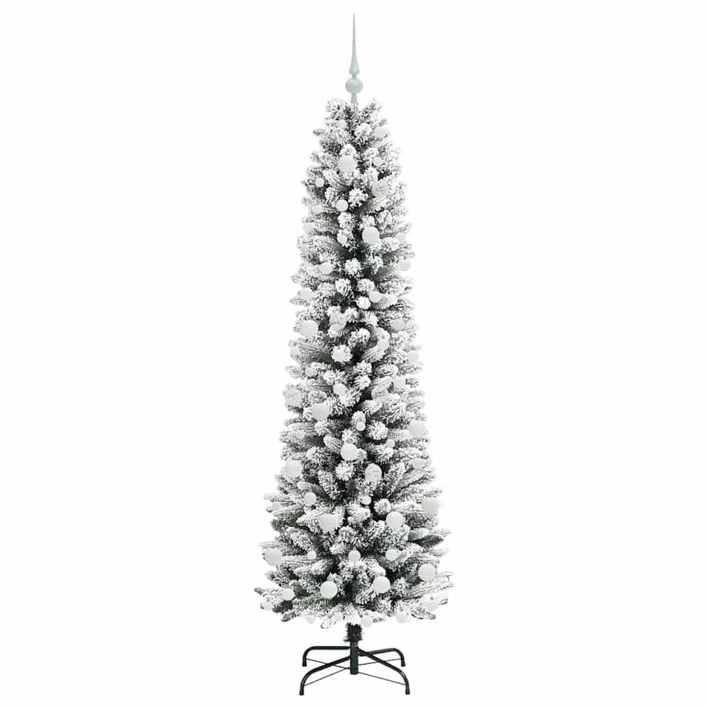 Albero di Natale artificiale con 300 LED Verde e bianco 180 cm 3396108