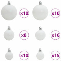 Albero di Natale artificiale con 300 LED Verde e bianco 180 cm 3396108