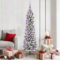 Albero di Natale artificiale con 300 LED Verde e bianco 180 cm 3396111