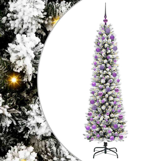 Albero di Natale Artificiale-Albero Natalizio con 300 LED Bianco 180 cm 723966