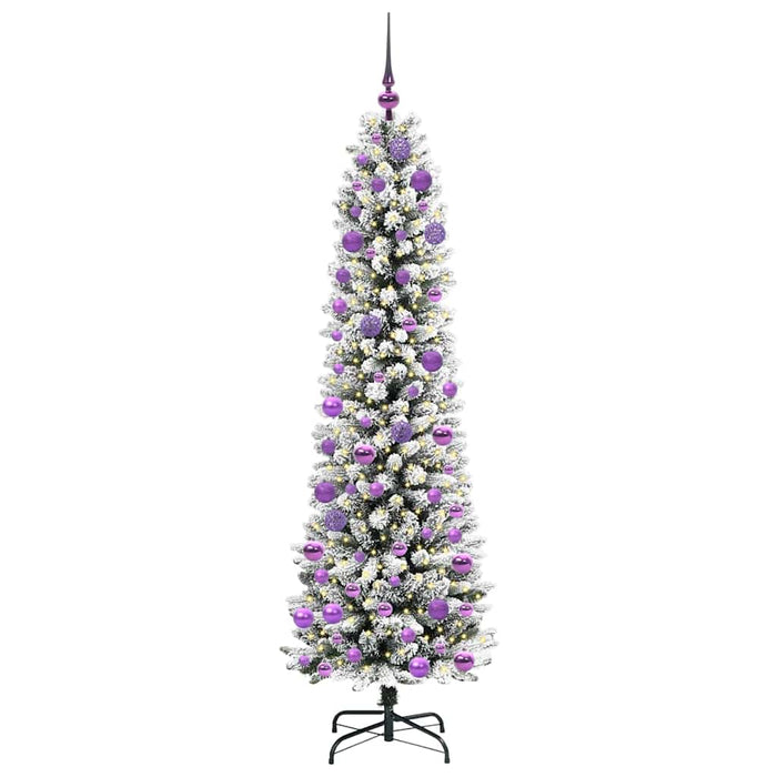 Albero di Natale artificiale con 300 LED Verde e bianco 180 cm 3396111