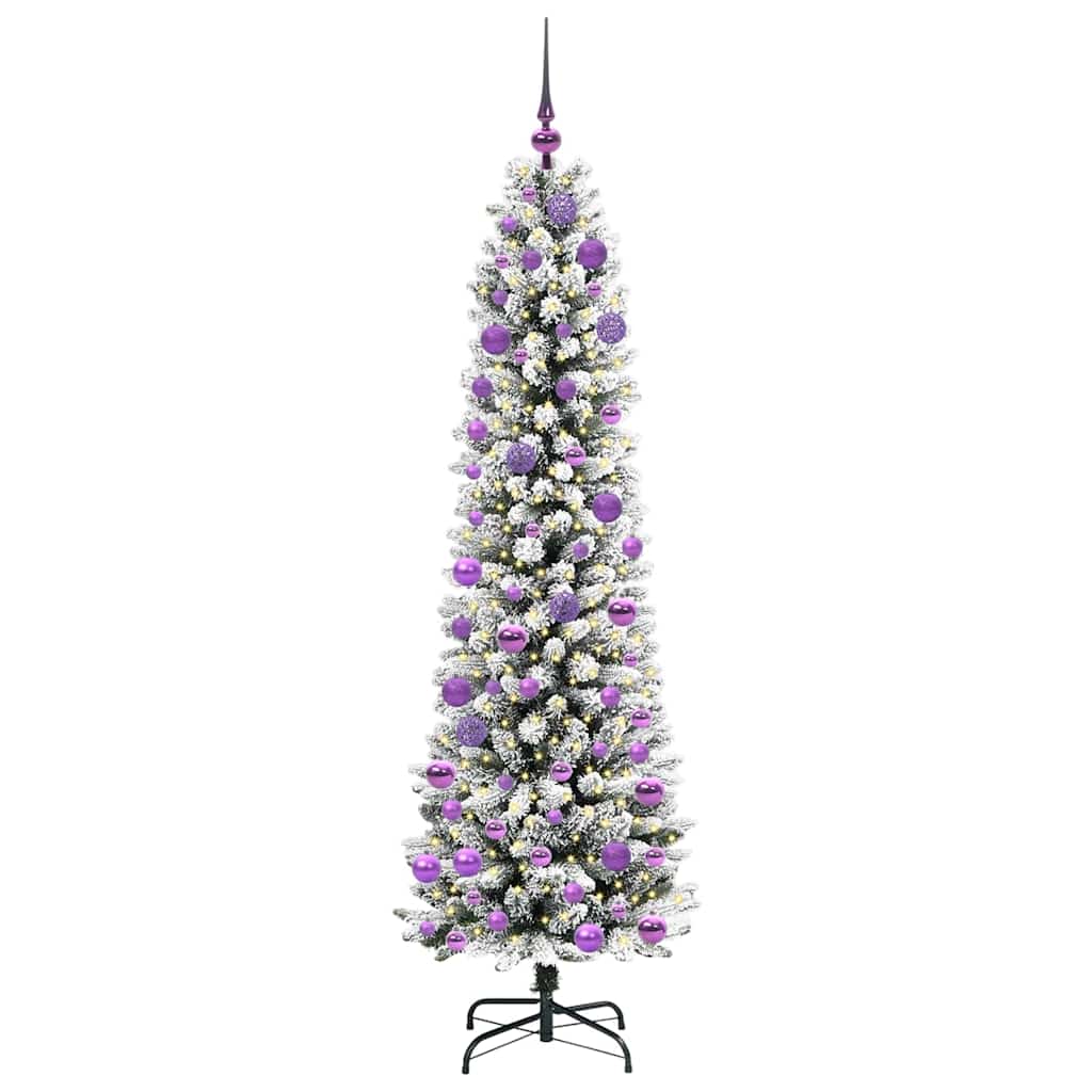 Albero di Natale Artificiale-Albero Natalizio con 300 LED Bianco 180 cm 723966