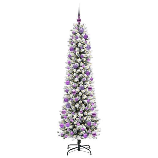 Albero di Natale Artificiale-Albero Natalizio con 300 LED Bianco 180 cm 723966