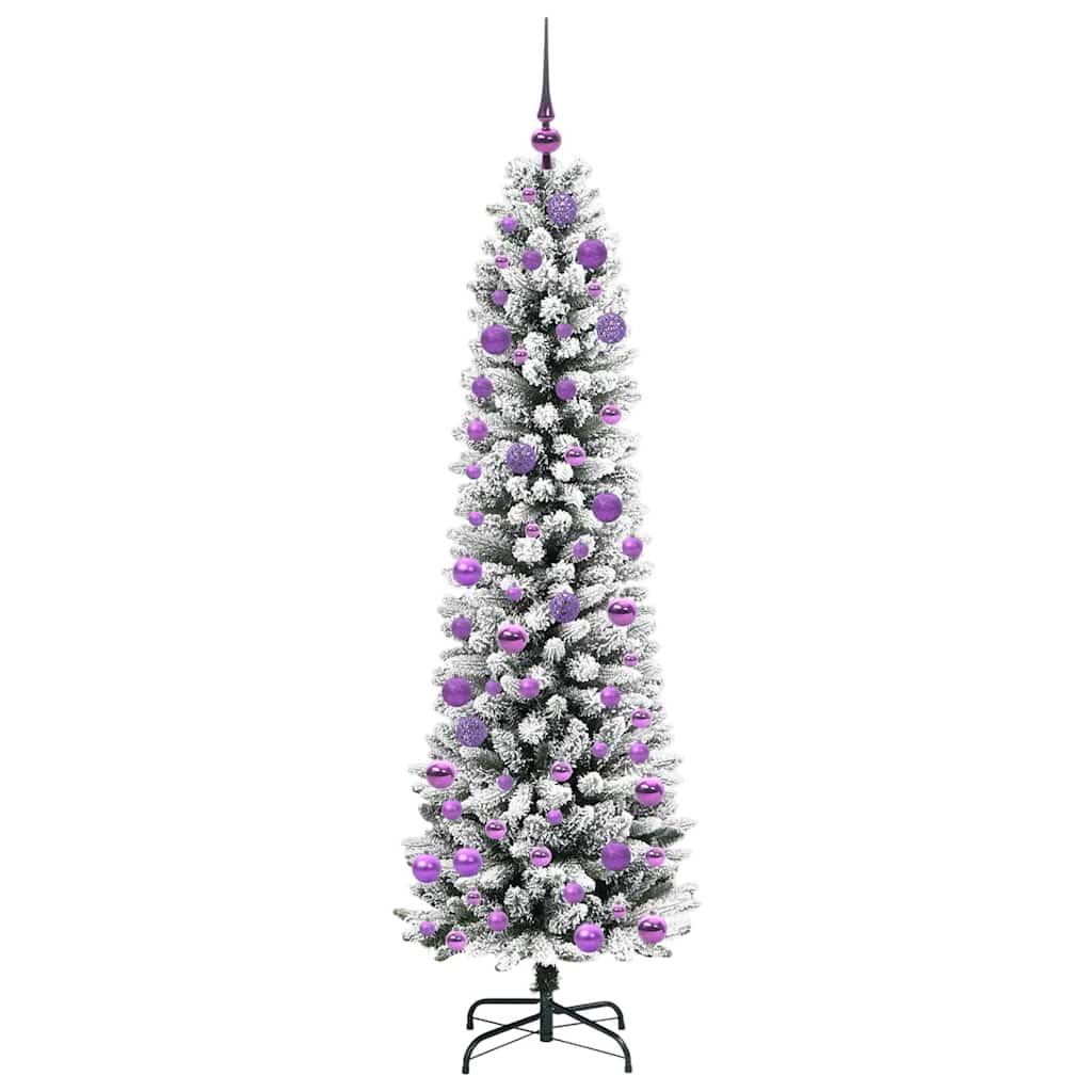 Albero di Natale artificiale con 300 LED Verde e bianco 180 cm 3396111