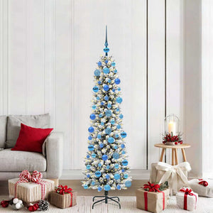 Albero di Natale artificiale con 300 LED Verde e bianco 180 cm 3396112