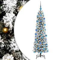 Albero di Natale artificiale con 300 LED Verde e bianco 180 cm 3396112