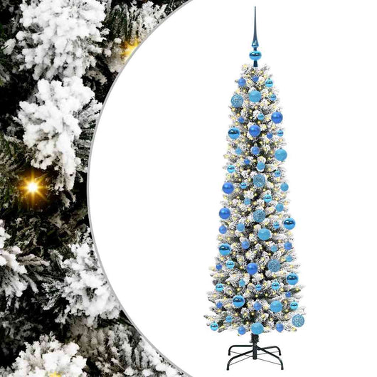 Albero di Natale artificiale con 300 LED Verde e bianco 180 cm 3396112