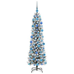 Albero di Natale artificiale con 300 LED Verde e bianco 180 cm 3396112
