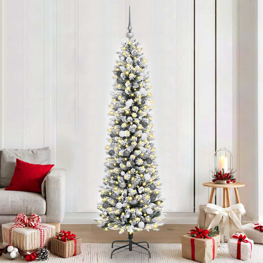 Albero di Natale snodato Bianco 210 cm PVC 3396116
