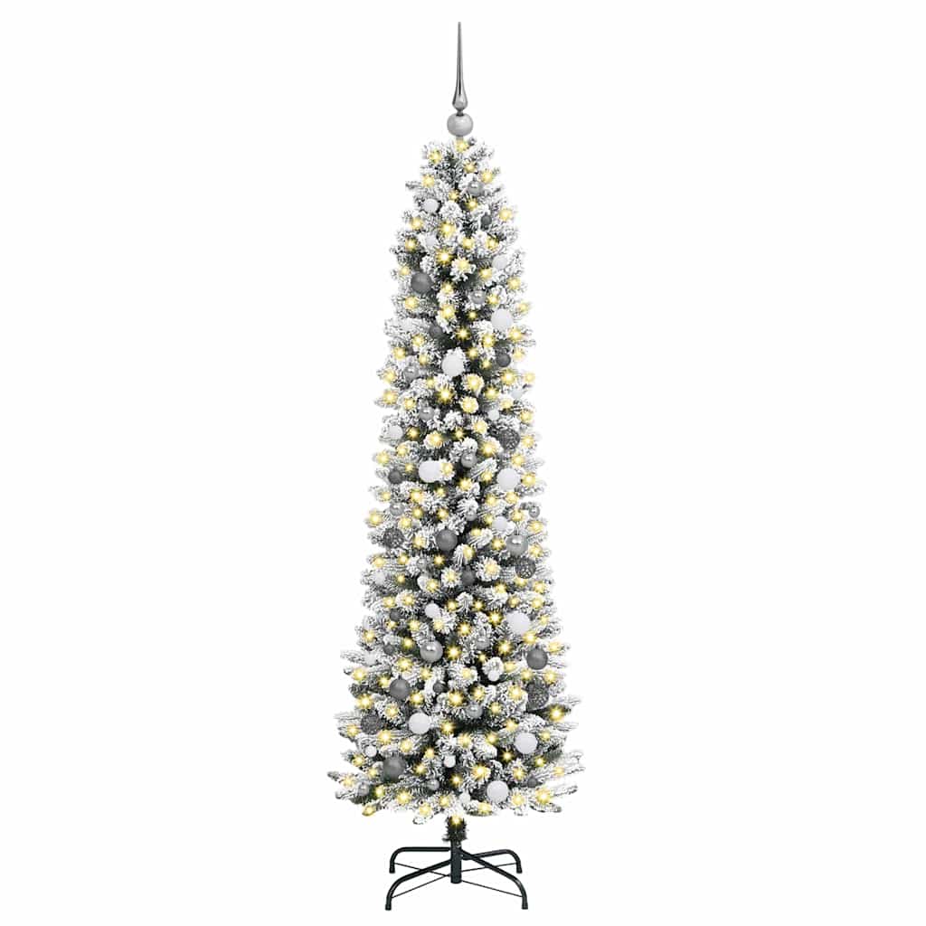 vidaXL Albero di Natale snodato Bianco 210 cm PVC