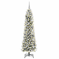 vidaXL Albero di Natale snodato Bianco 210 cm PVC