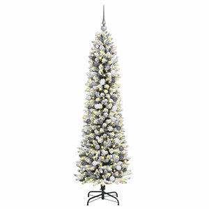 vidaXL Albero di Natale snodato Bianco 210 cm PVC