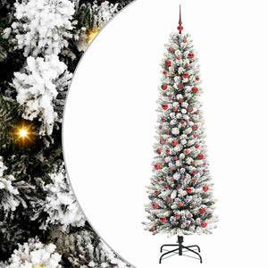 Albero di Natale artificiale con 300 LED Verde e bianco 210 cm 3396117