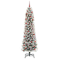 Albero di Natale artificiale con 300 LED Verde e bianco 210 cm 3396117