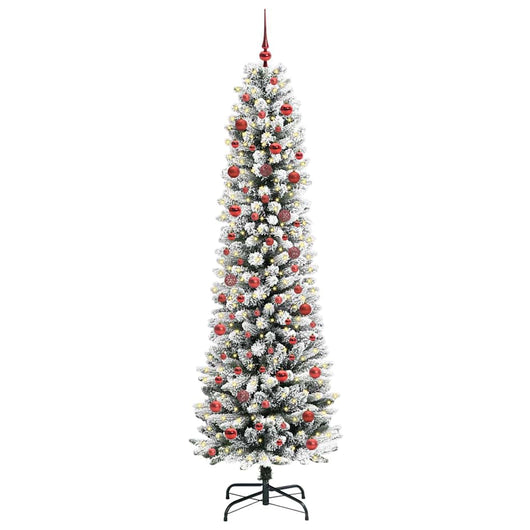 Albero di Natale artificiale con 300 LED Verde e bianco 210 cm 3396117