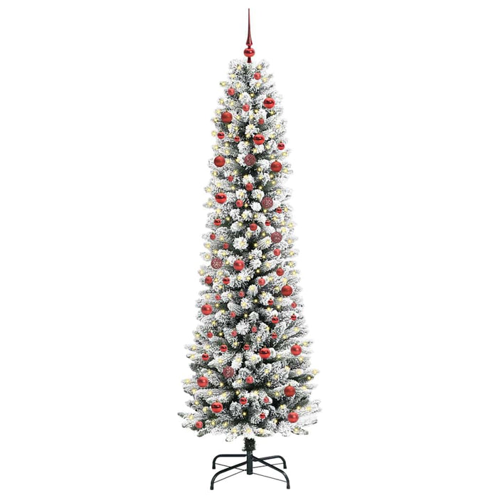 Albero di Natale artificiale con 300 LED Verde e bianco 210 cm 3396117